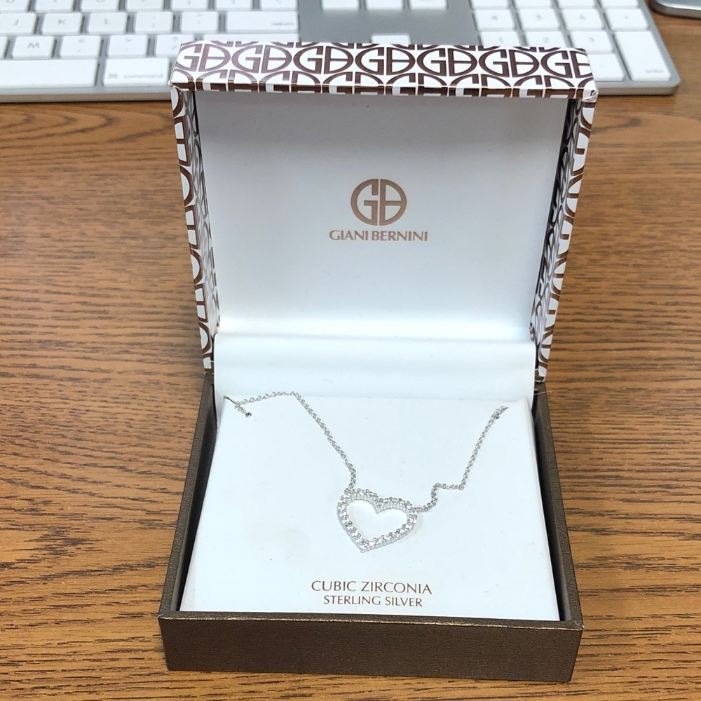 Giani Bernini Sterling Silver Heart Necklace